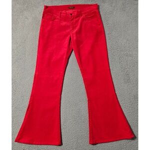 Run and Fly Corduroy Pants Men 36x33 Red Bell Bottom Flare Disco 70s Retro Hippy